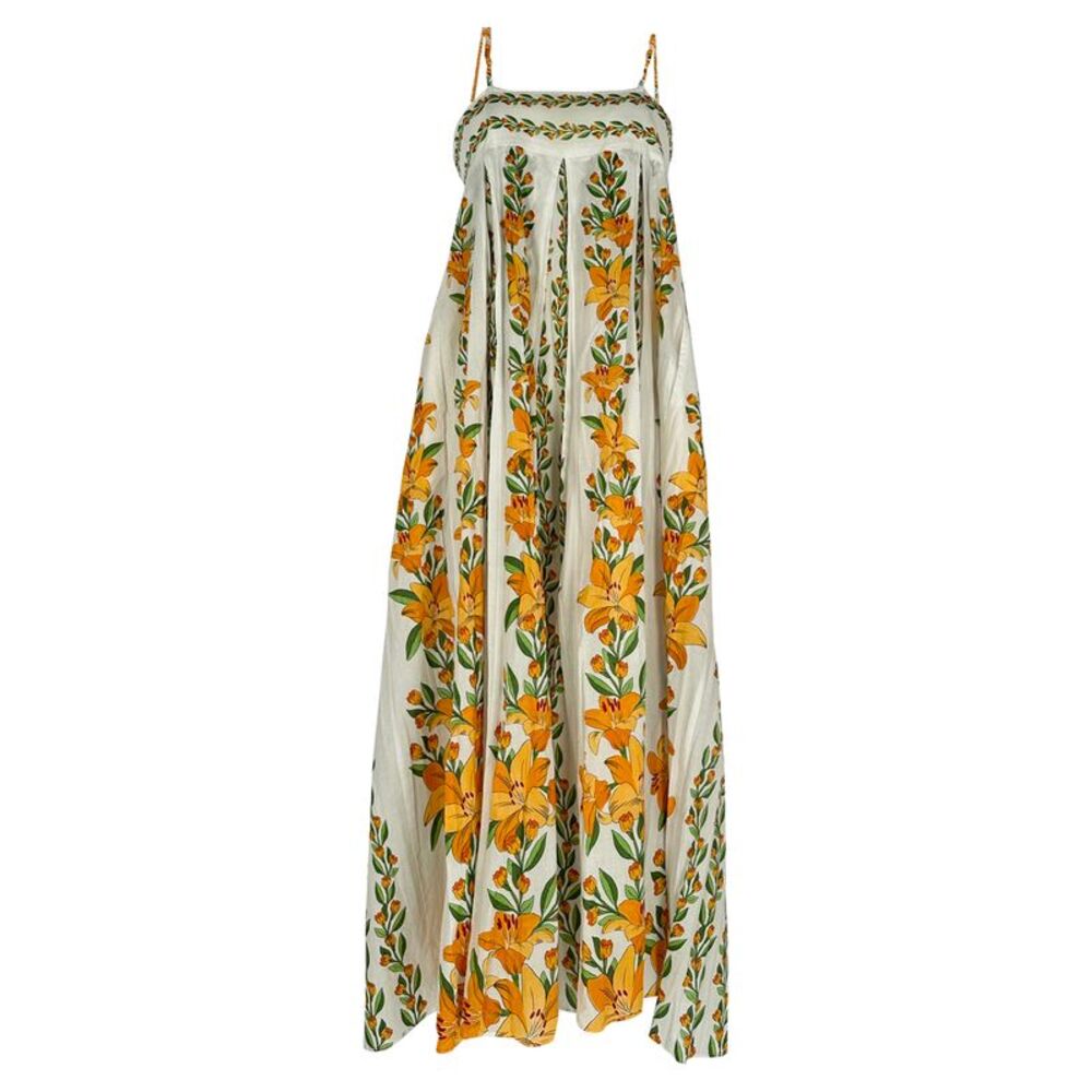 Farm Rio Tropical Lightness Maxi Dress in Multicolor Cotton